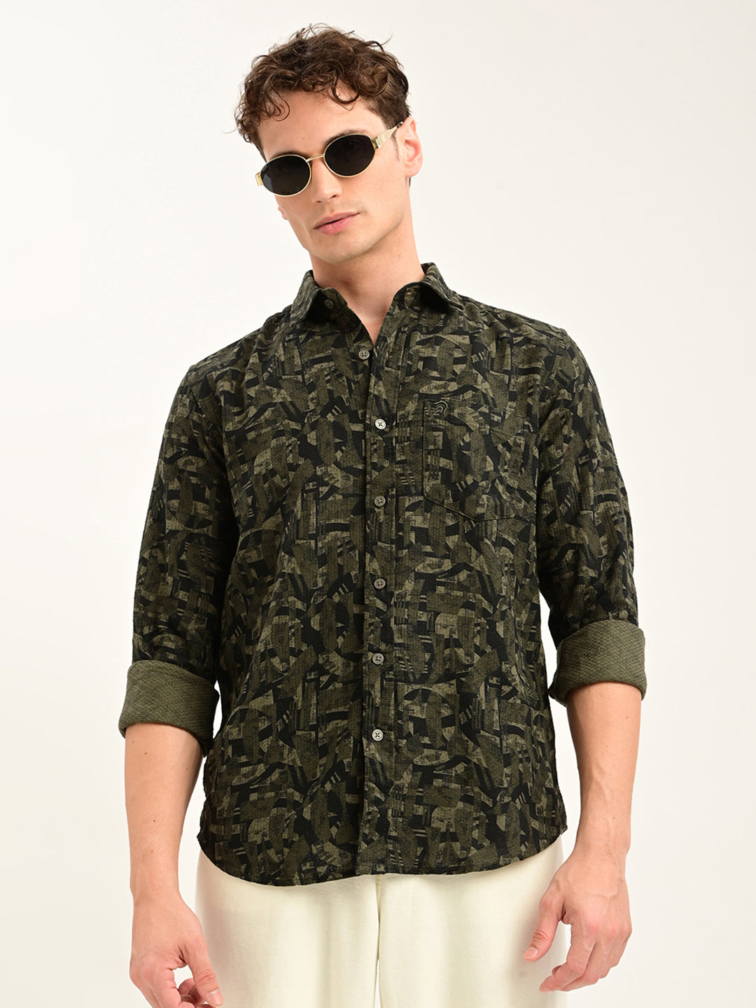 Skinheads Dobby Printed Shirt
