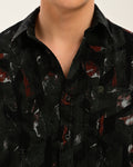 Skinheads Black Printed Shirt