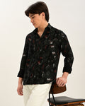 Skinheads Black Printed Shirt