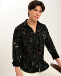 Skinheads Black Printed Shirt
