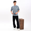 Gangsta Blue Drop Shoulder T-Shirt