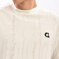 Gangsta White Drop Shoulder T-Shirt