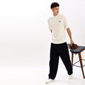 Gangsta White Drop Shoulder T-Shirt