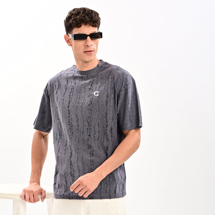 Gangsta DK Blue Drop Shoulder T-Shirt