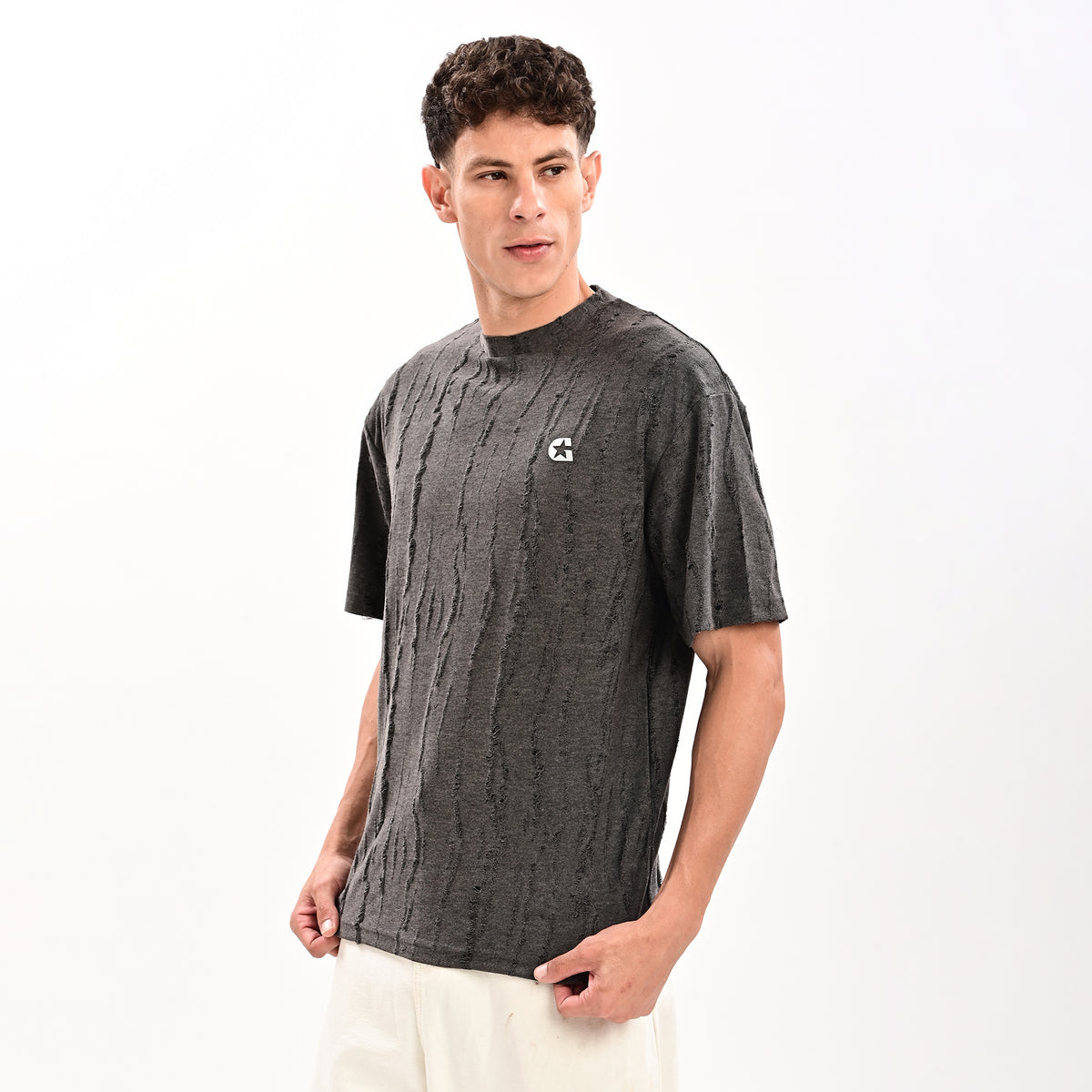 Gangsta Black Drop Shoulder T-Shirt