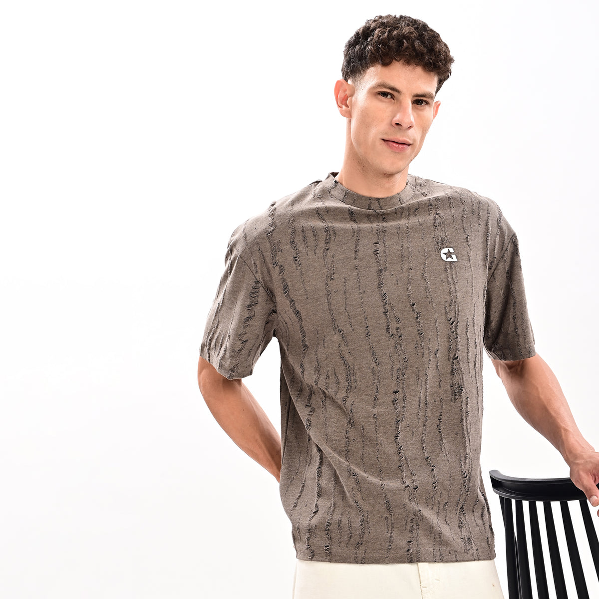 Gangsta Coffee Drop Shoulder T-Shirt