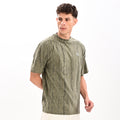 Gangsta Olive Drop Shoulder T-Shirt