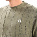 Gangsta Olive Drop Shoulder T-Shirt
