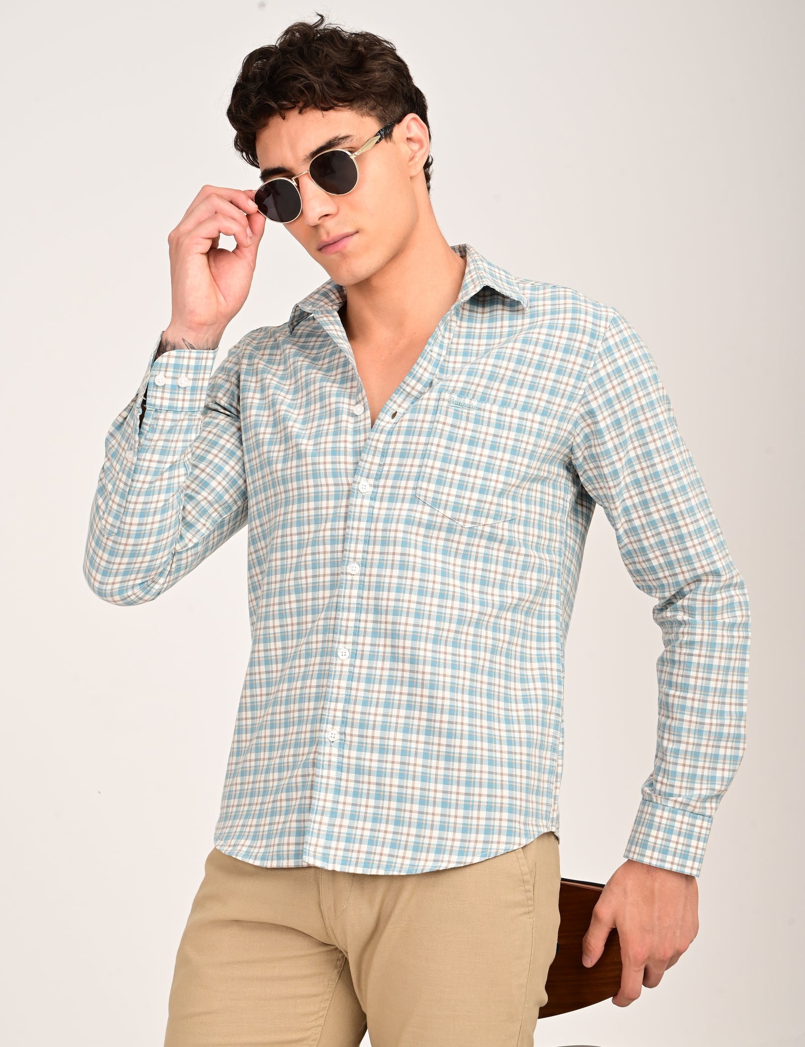 Gangsta Check Shirt for Men