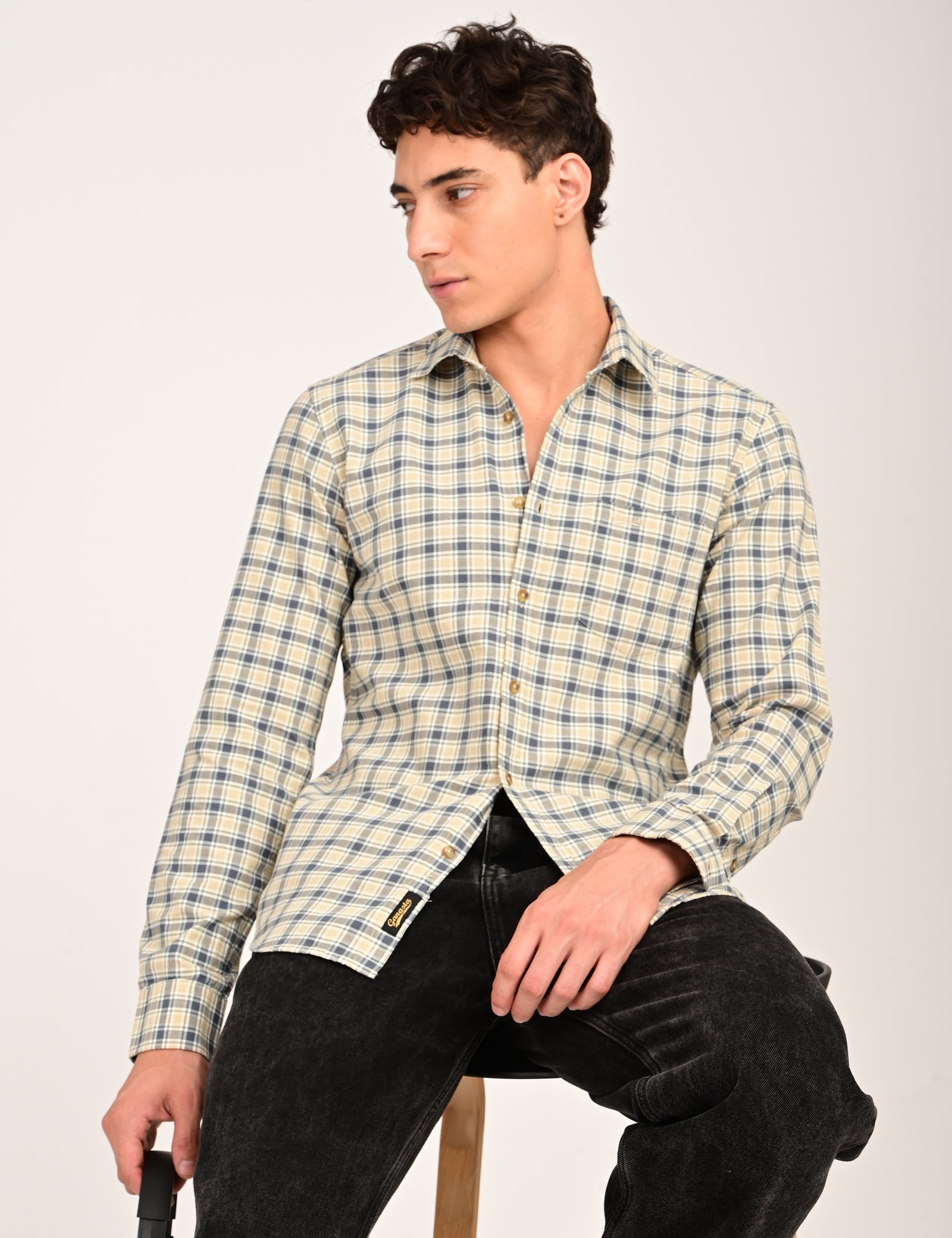 Gangsta Check Shirt for Men