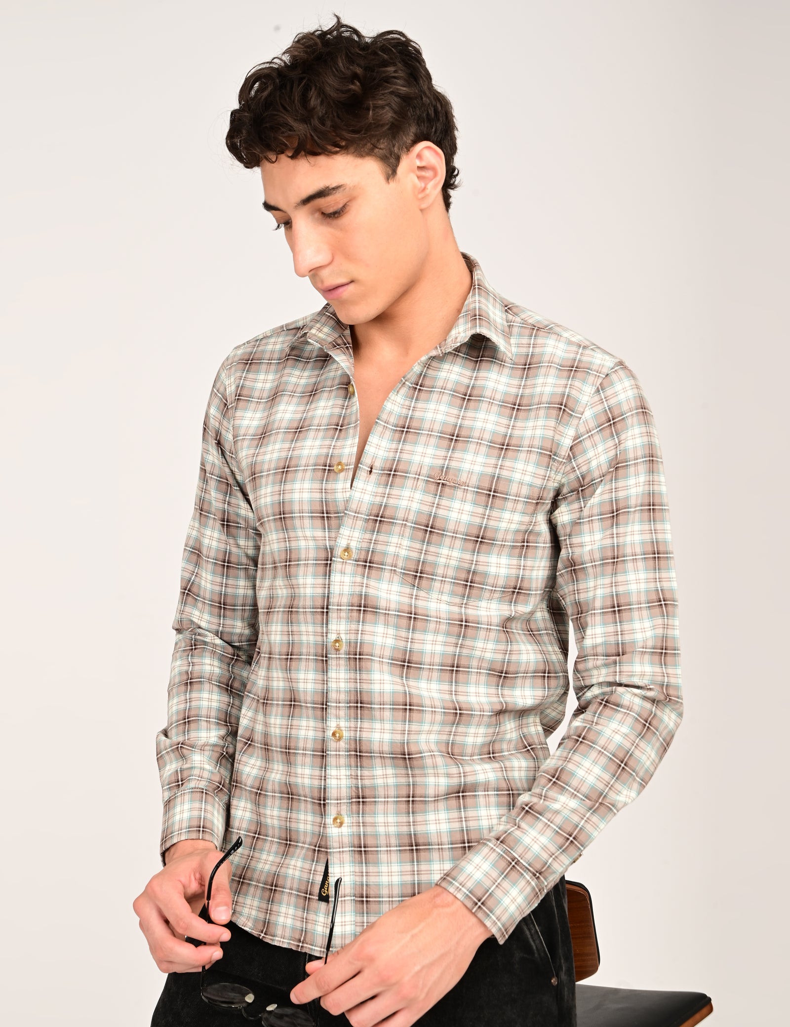 Gangsta Check Shirt for Men