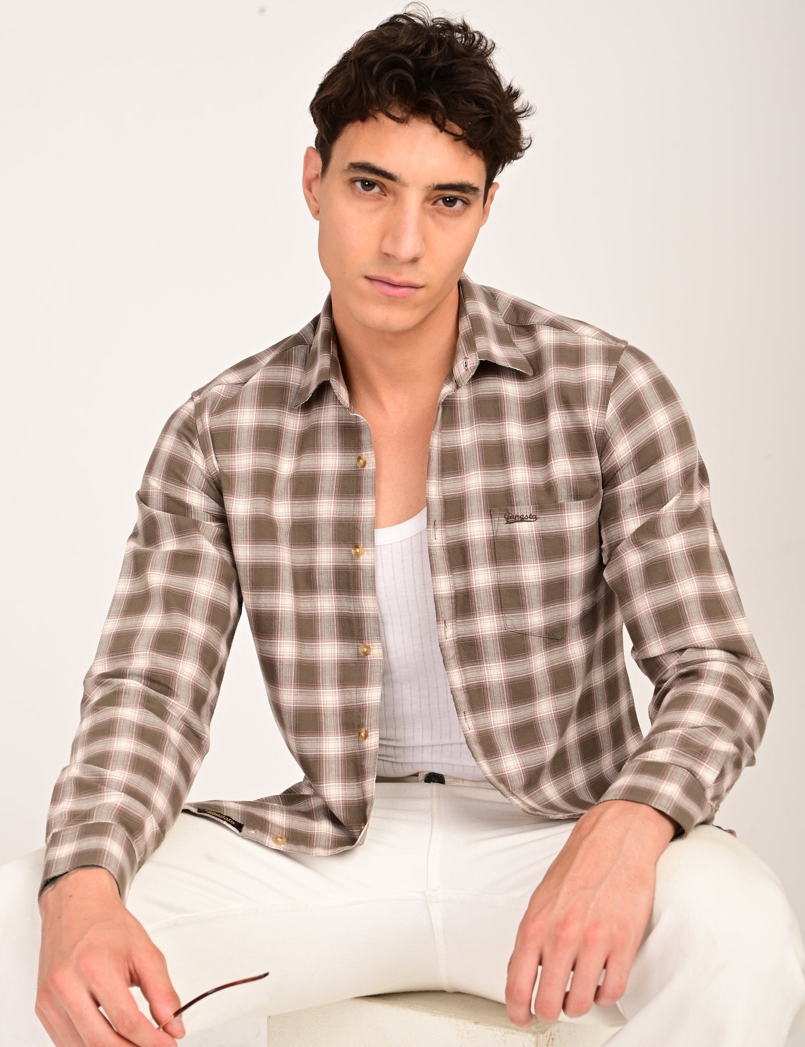 Gangsta Check Shirt for Men