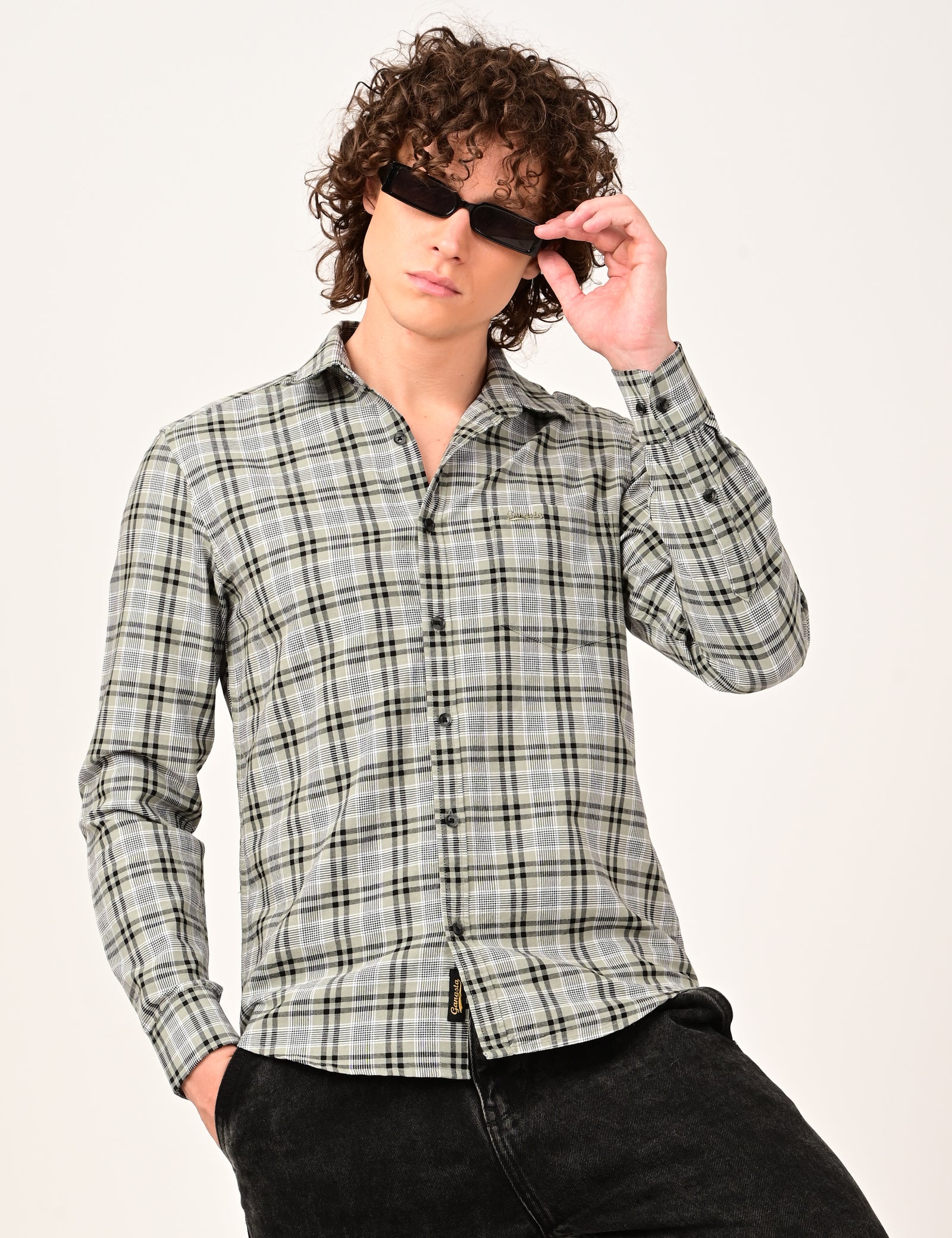 Gangsta Check Shirt for Men
