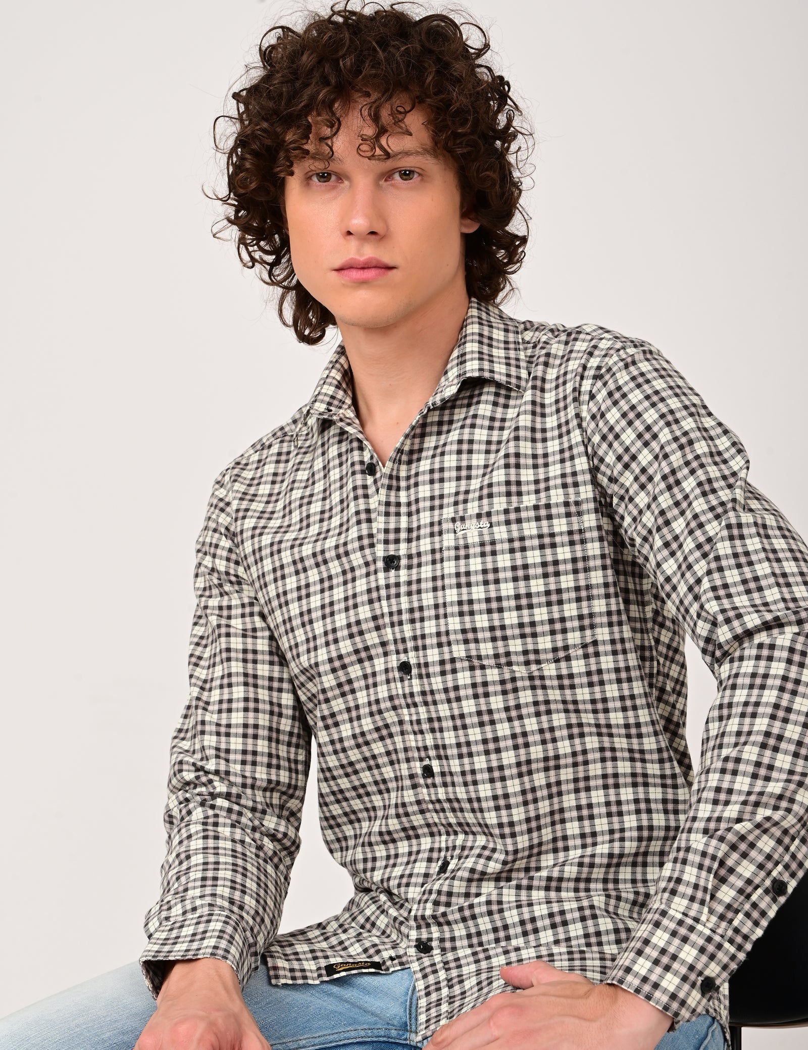 Gangsta Check Shirt for Men
