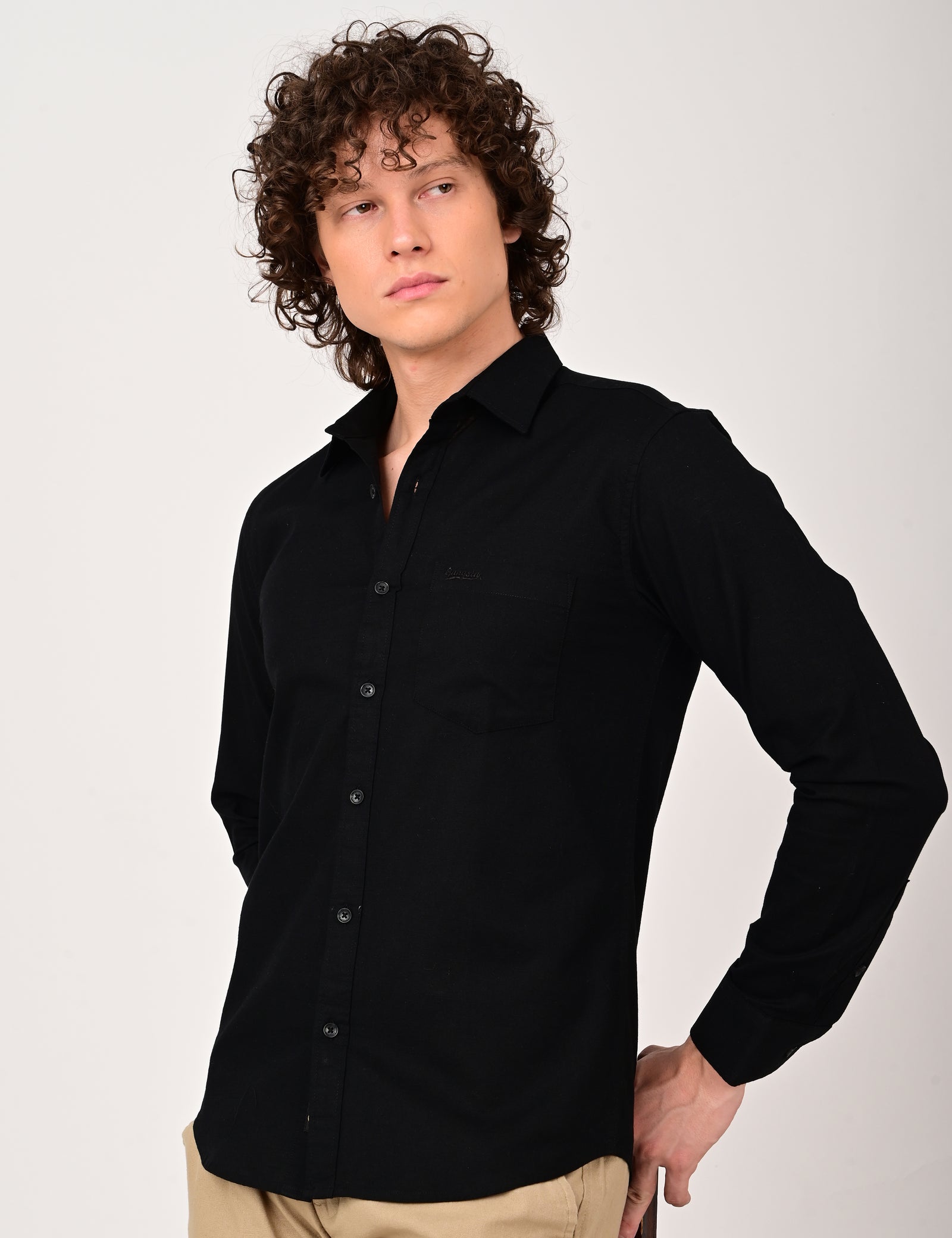 Gangsta Plain Black Shirt
