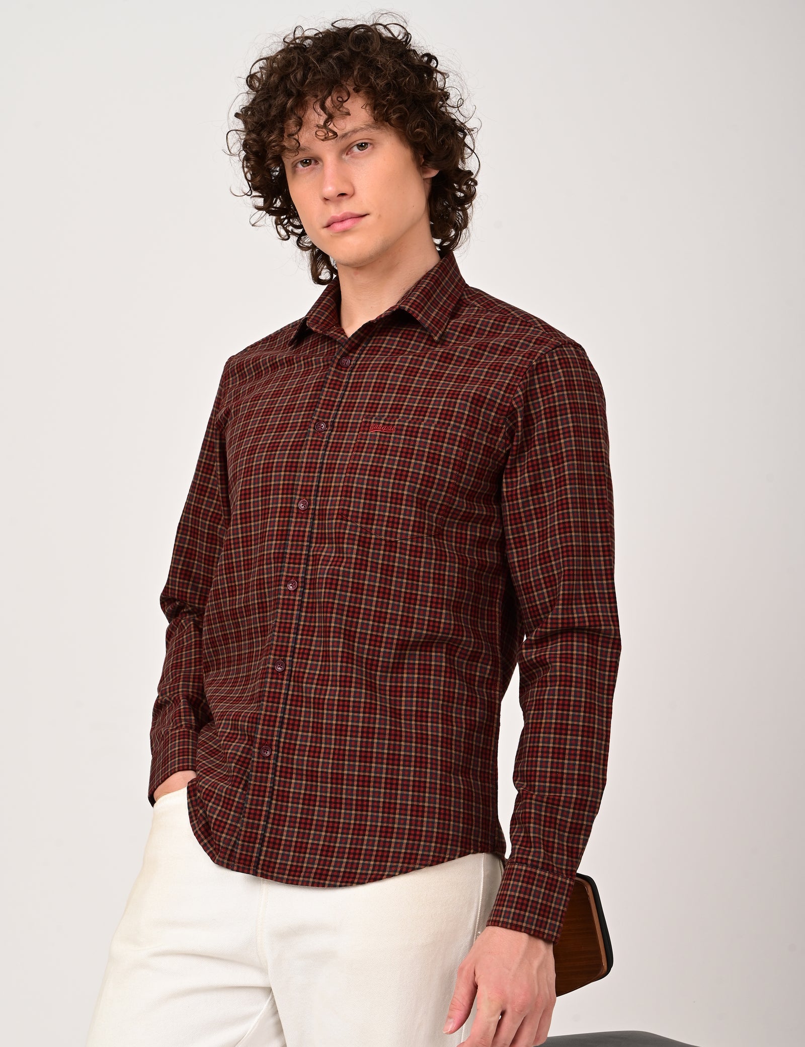 Gangsta Check Shirt for Men