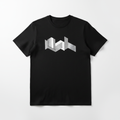 Black Graphic T-shirt on clean white studio background