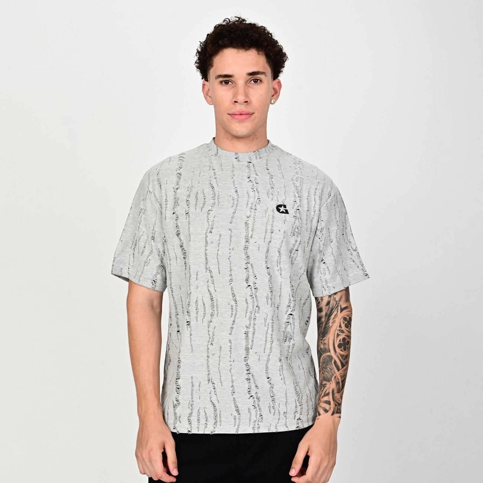 Gangsta Grey Drop Shoulder T-Shirt